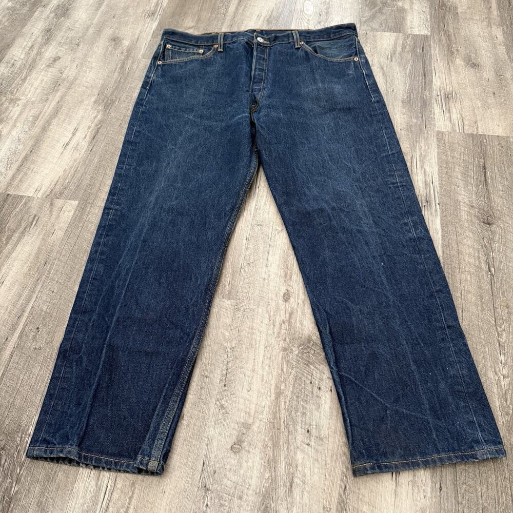 Vintage Levi's 501 Jeans Men Tag 42x32 (40x31) Straight Dark Wash Button Fly Y2K